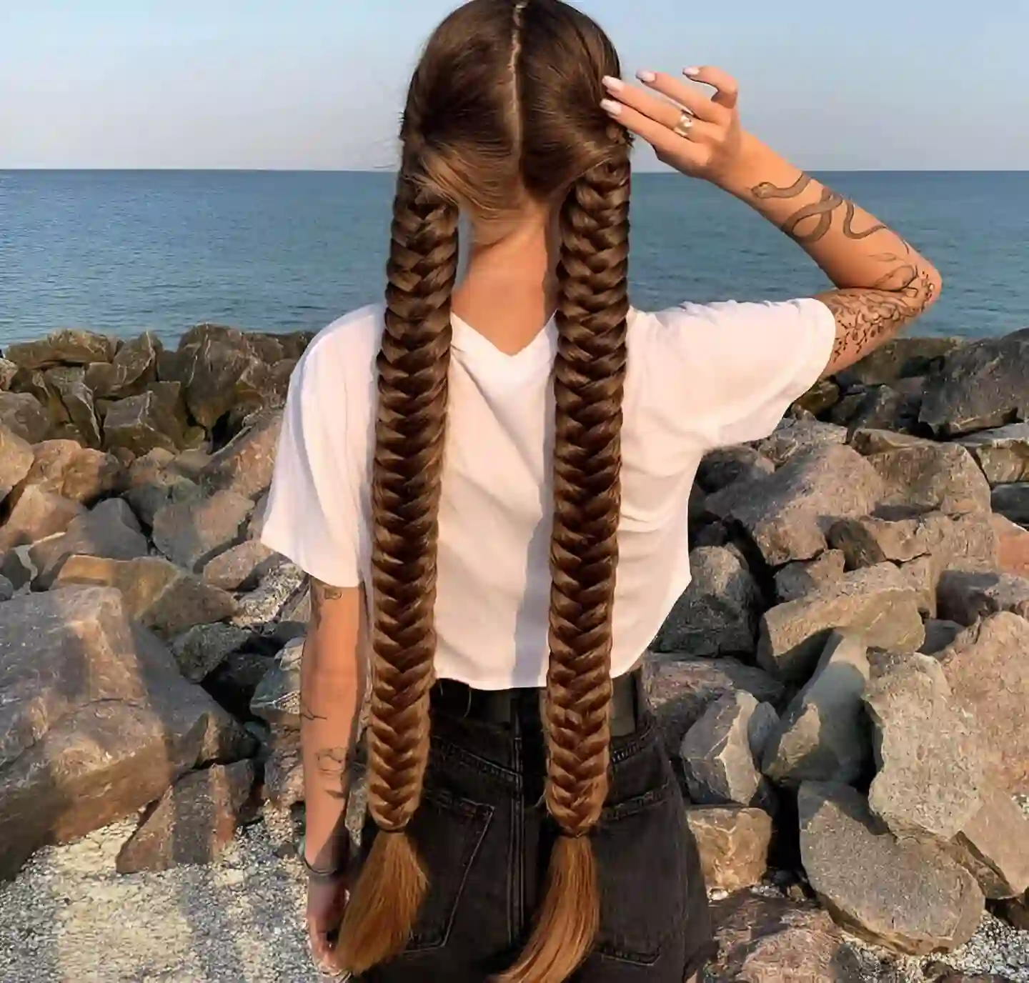 Double Braid Hairstyle For School