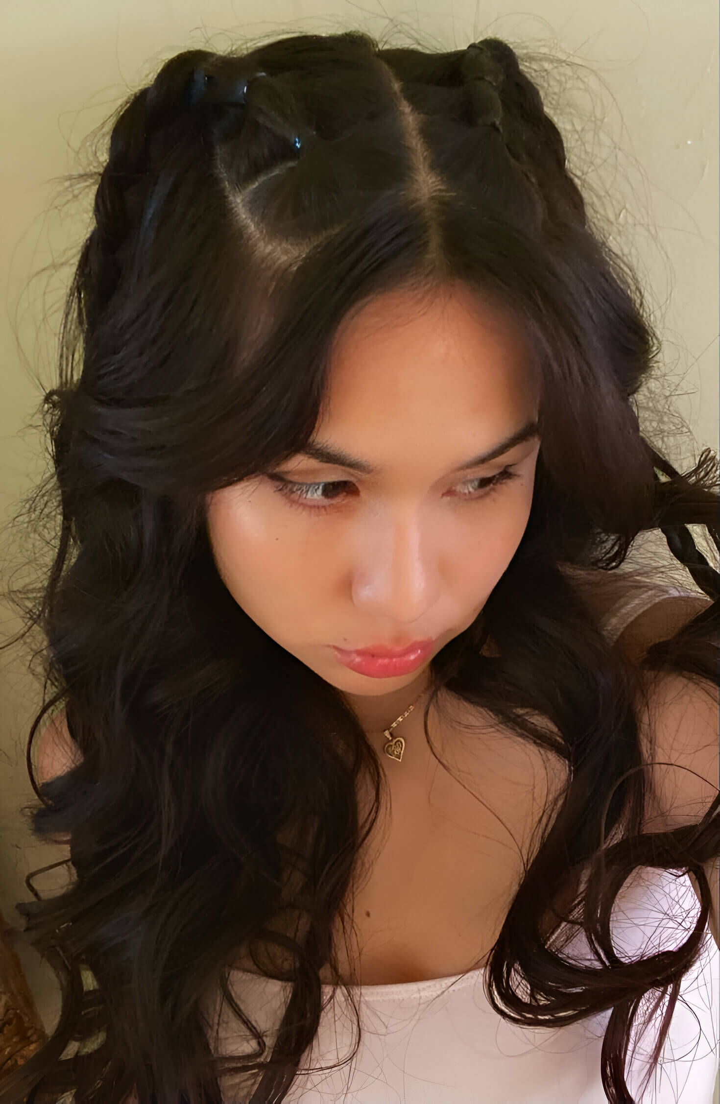 Shoulder-Length Cut with Center Parting 7