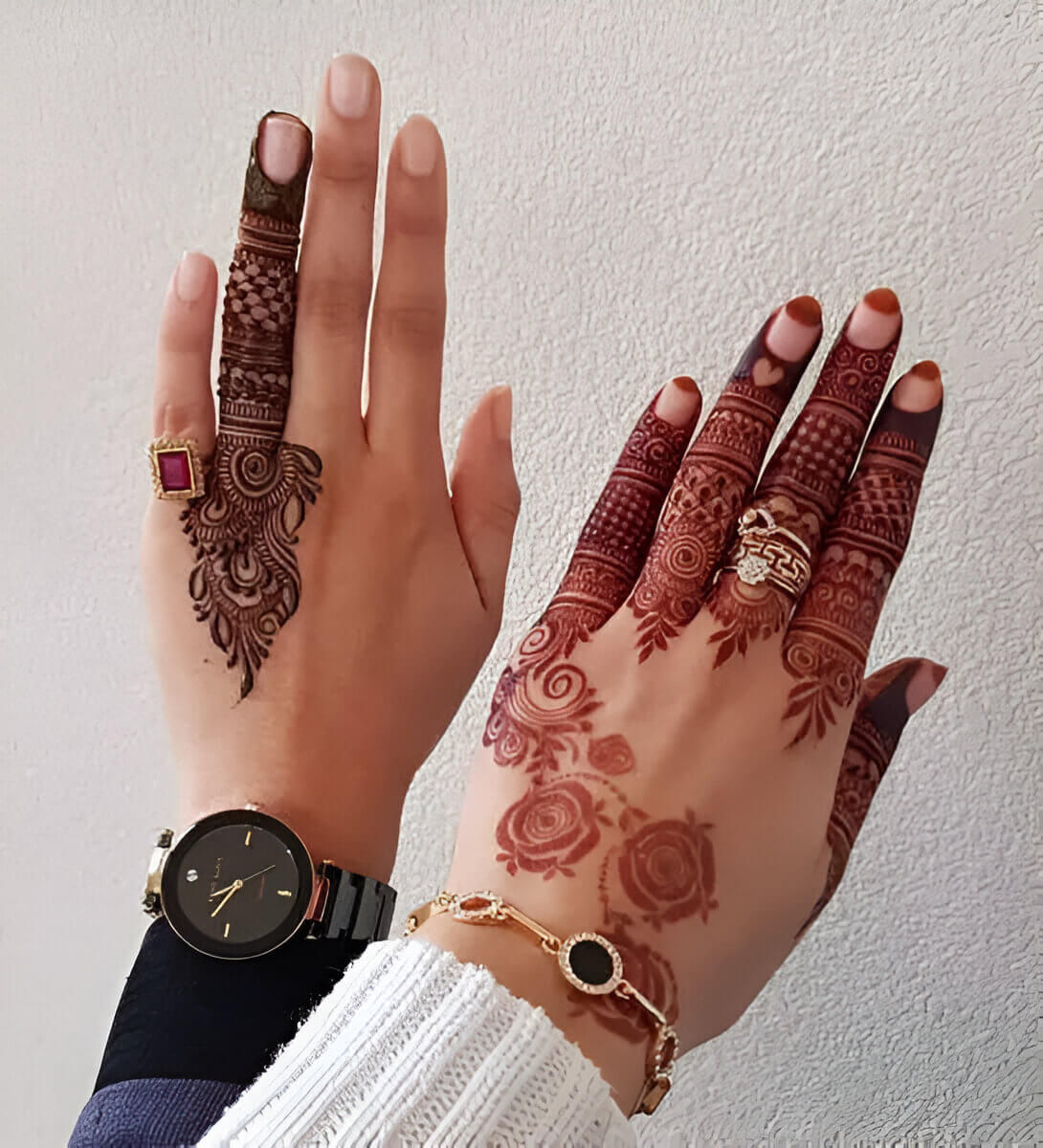 simple and minimalist mehandi design 8