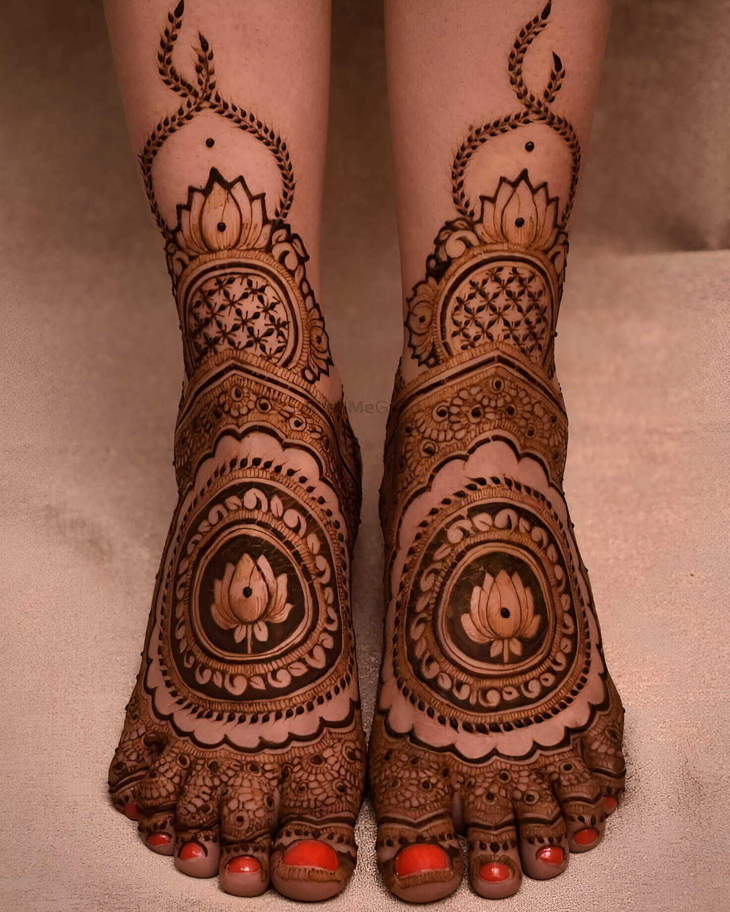 traditional indian leg mehandi design 3