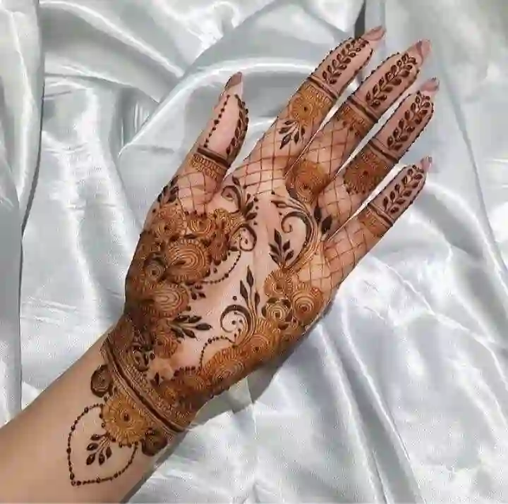 Aesthetic Front Hand Mehndi Design