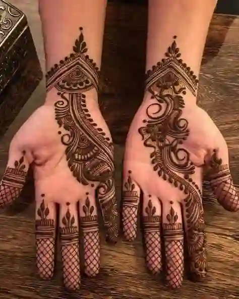 Easy Arabic Mehndi Design Front Hand