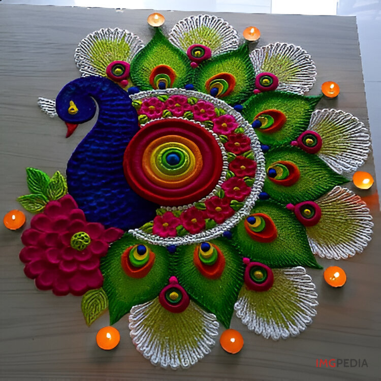 Colorful Powder Rangoli Ideas 2