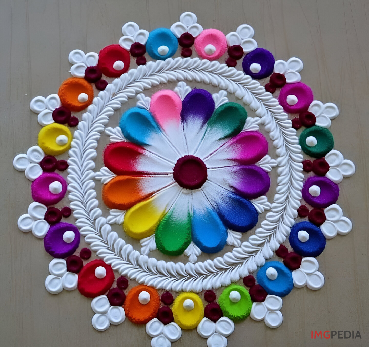 Colorful Powder Rangoli Ideas 5