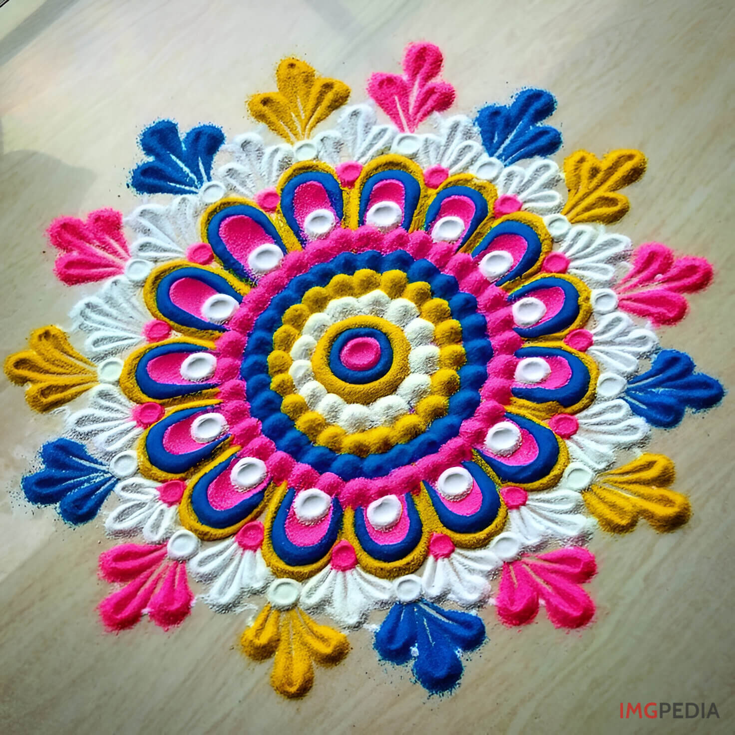 Colorful Powder Rangoli Ideas 8