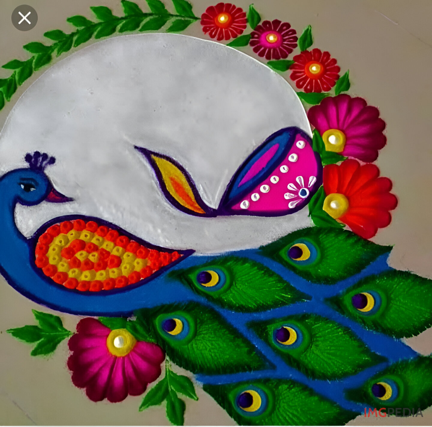 Diya-themed Rangoli Designs 6