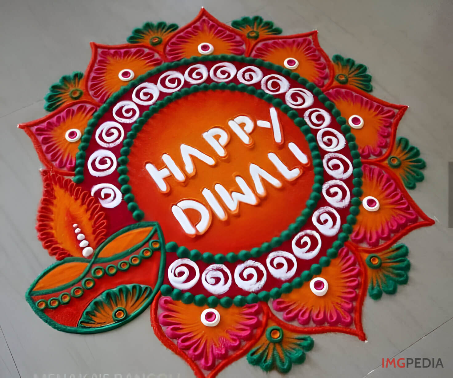 Diya-themed Rangoli Designs 8