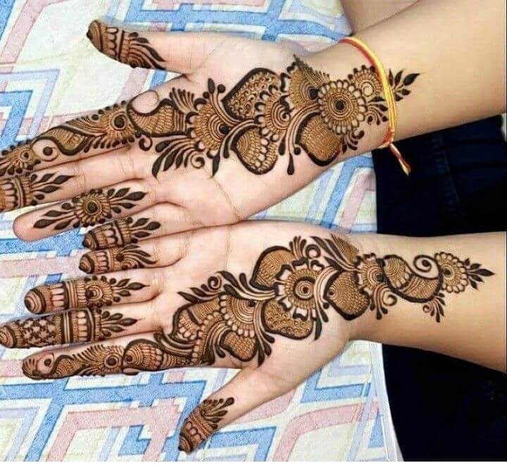 Easy Front Hand Mehndi Designs For Kids