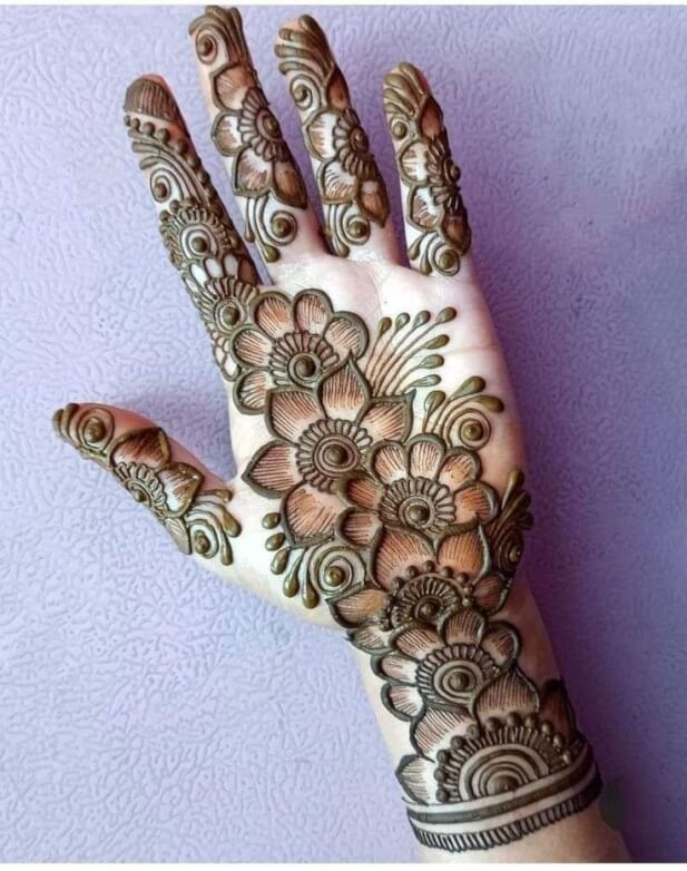 Simple And Easy Front Hand Mehndi Designs