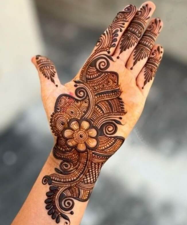 Easy Front Hand Mehndi Designs