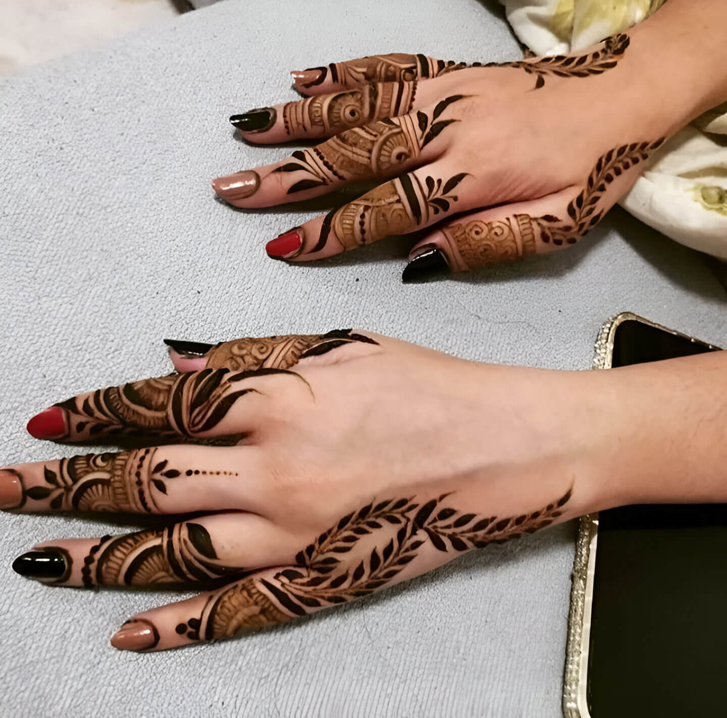 Floral Finger Mehndi design 3