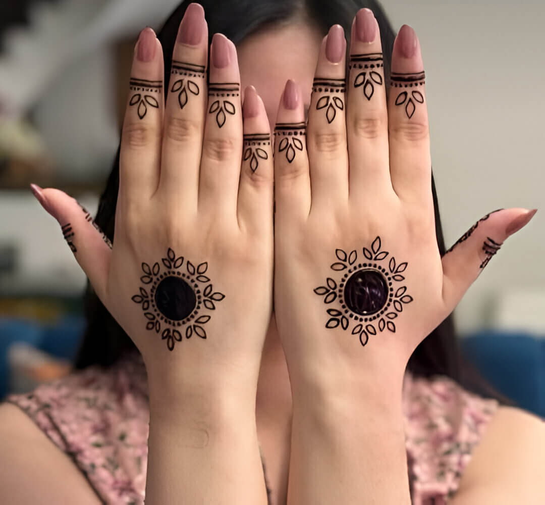 Floral Finger Mehndi design 6