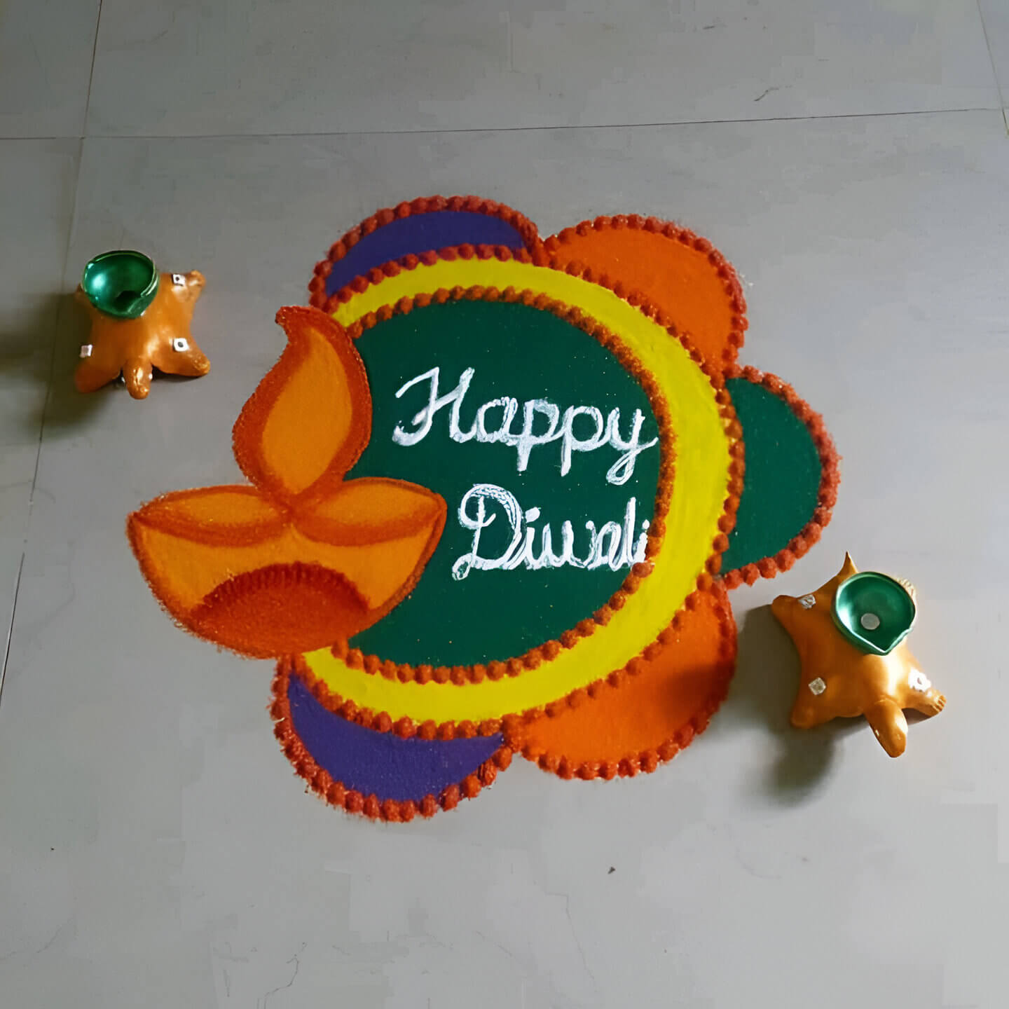 Floral Rangoli for Beginners 1