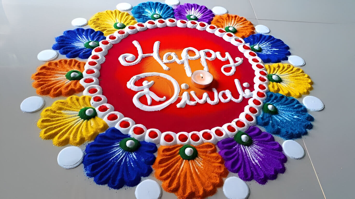 Floral Rangoli for Beginners 2