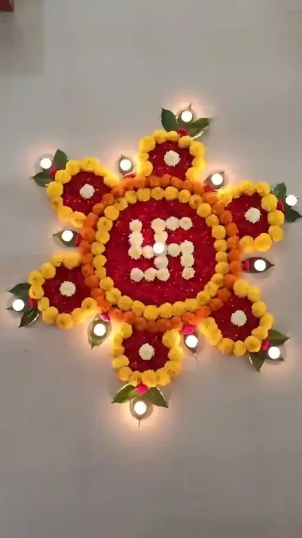 Diwali Rangoli Design For Beginners