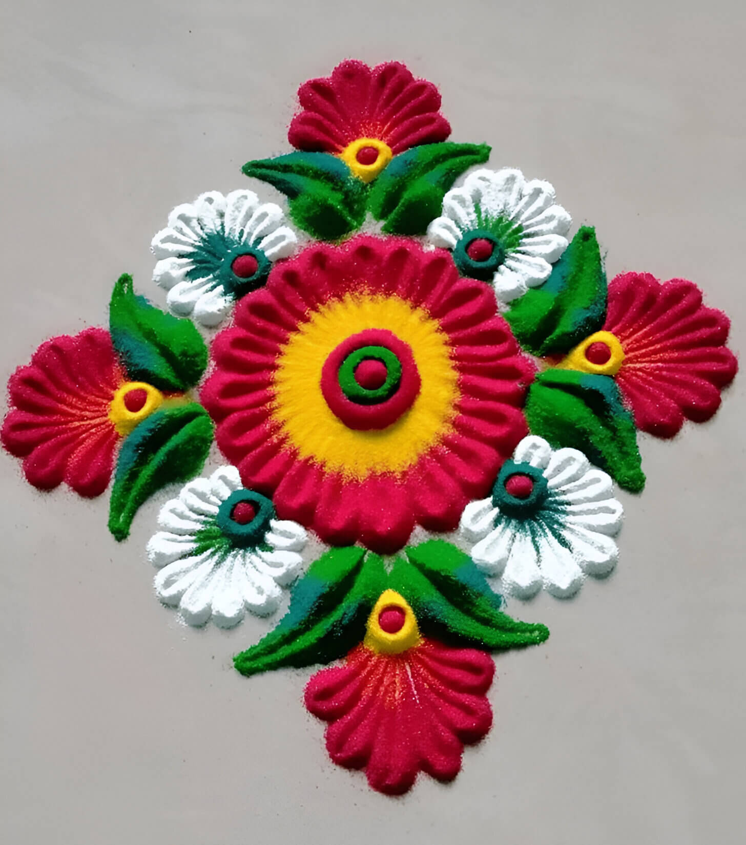 Floral Rangoli for Beginners 7