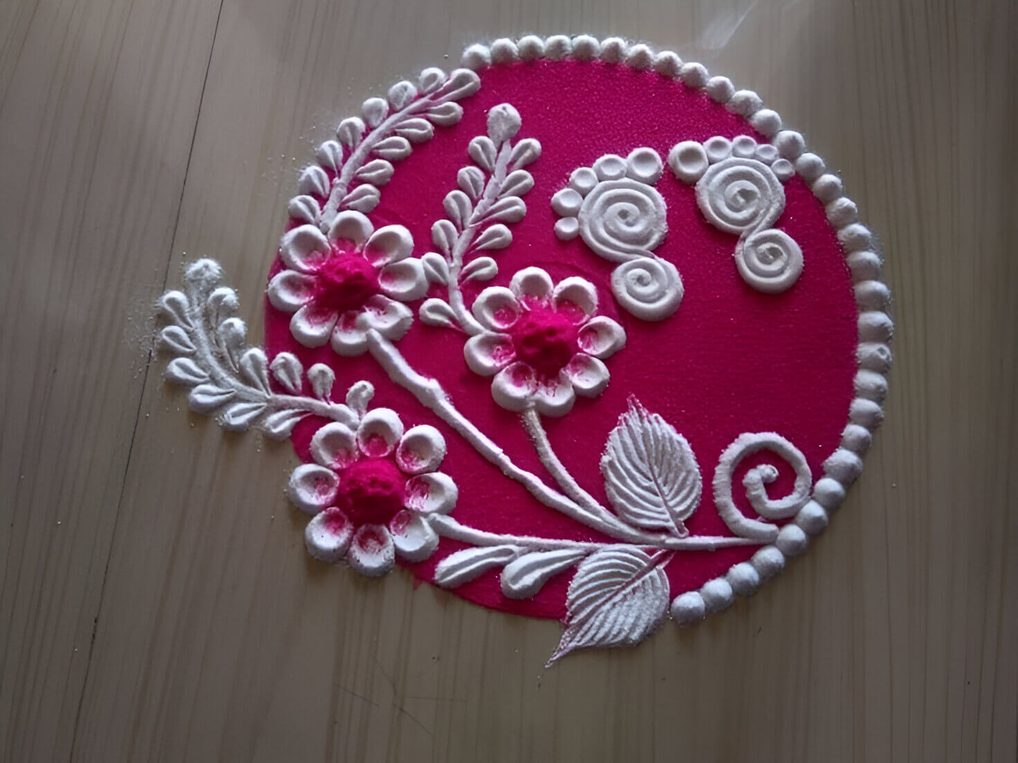 Floral Rangoli for Beginners 8