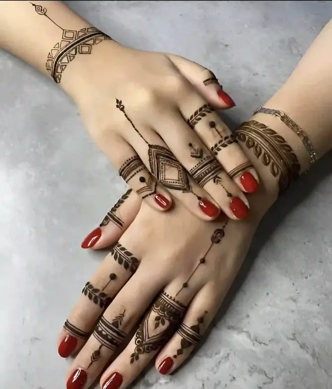 Geometric Patterns Mehndi Design