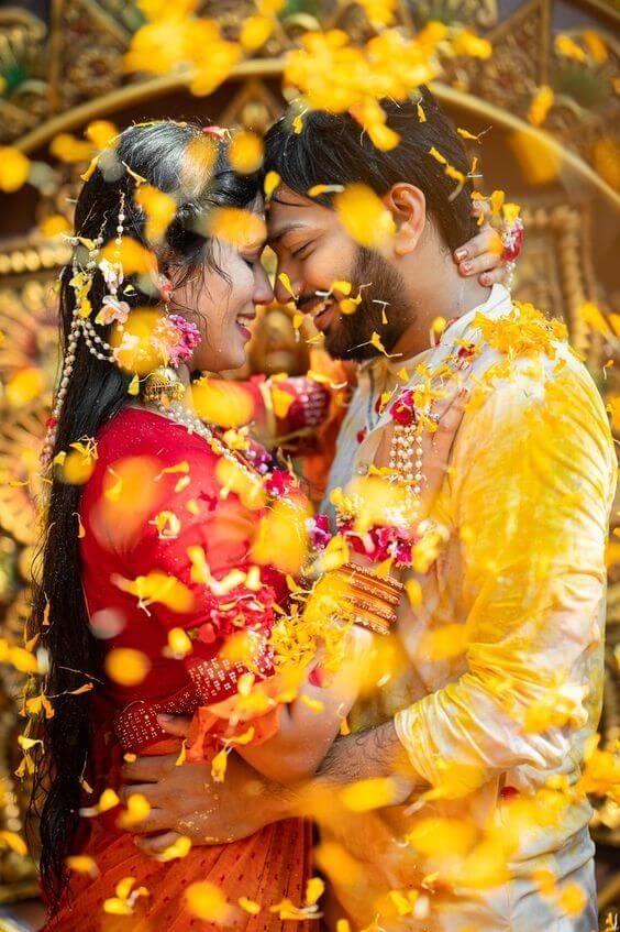 Haldi Couple Poses 1