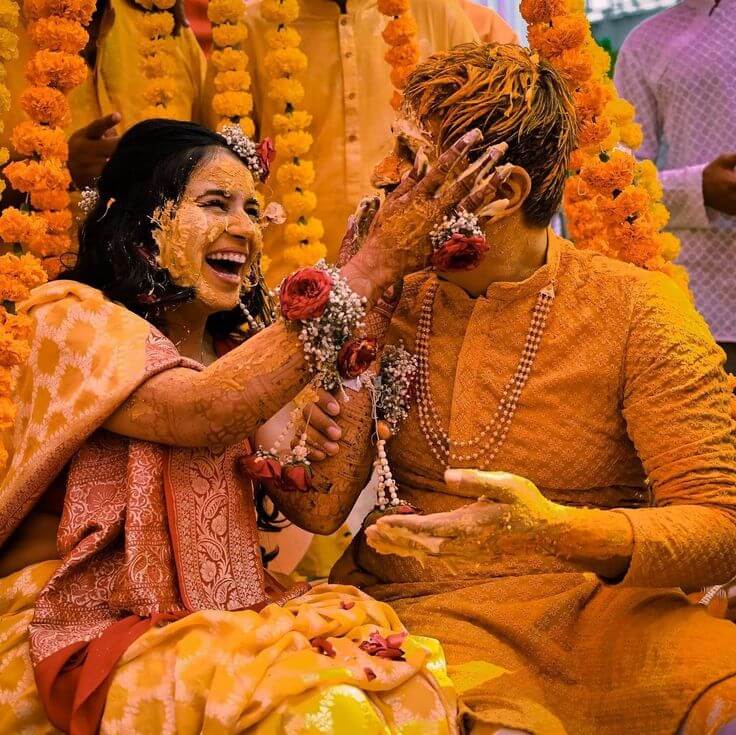 Haldi Couple Poses 4