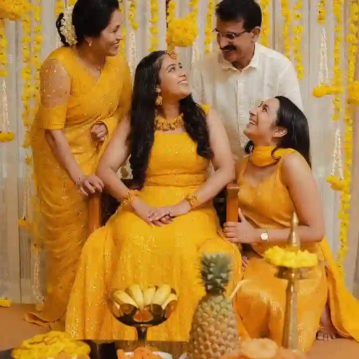 Haldi Poses With Family