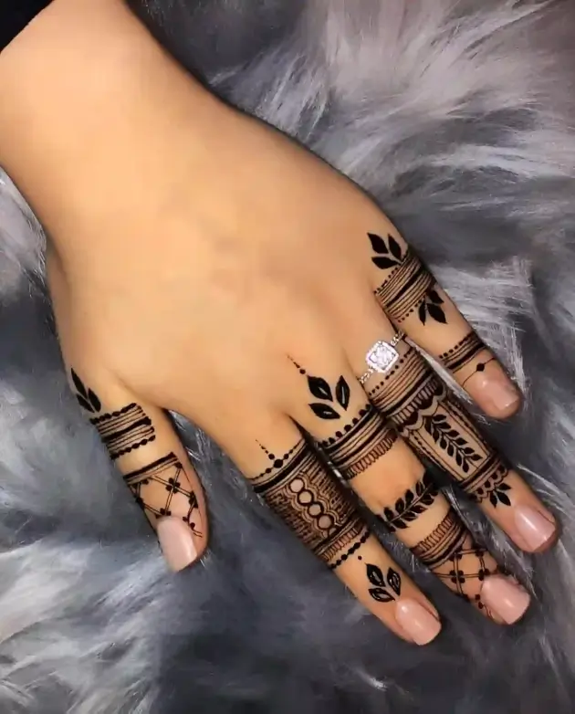 Latest Fingers Mehndi Designs