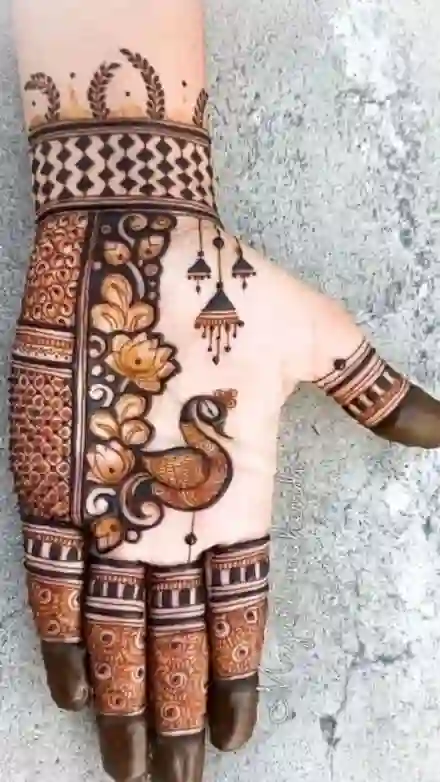 New Unique Front Hand Mehndi Design