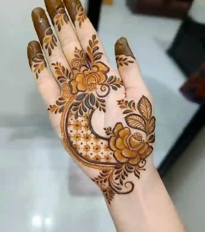 Latest Modern Front Hand Mehndi Design Full Hand