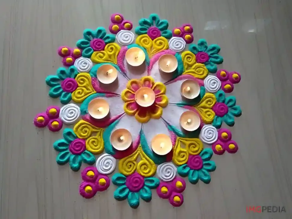 Modern Rangoli Design For Diwali