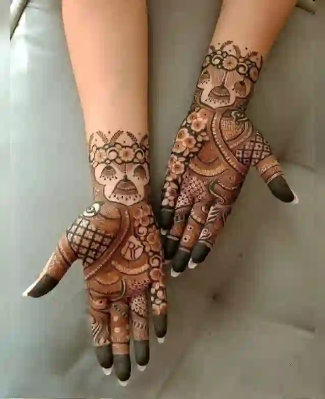 Instagram Punjabi Royal Front Hand Mehndi Design