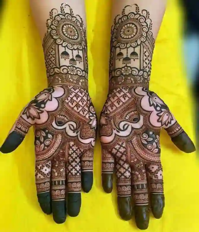 Arabic Punjabi Royal Front Hand Mehndi Design