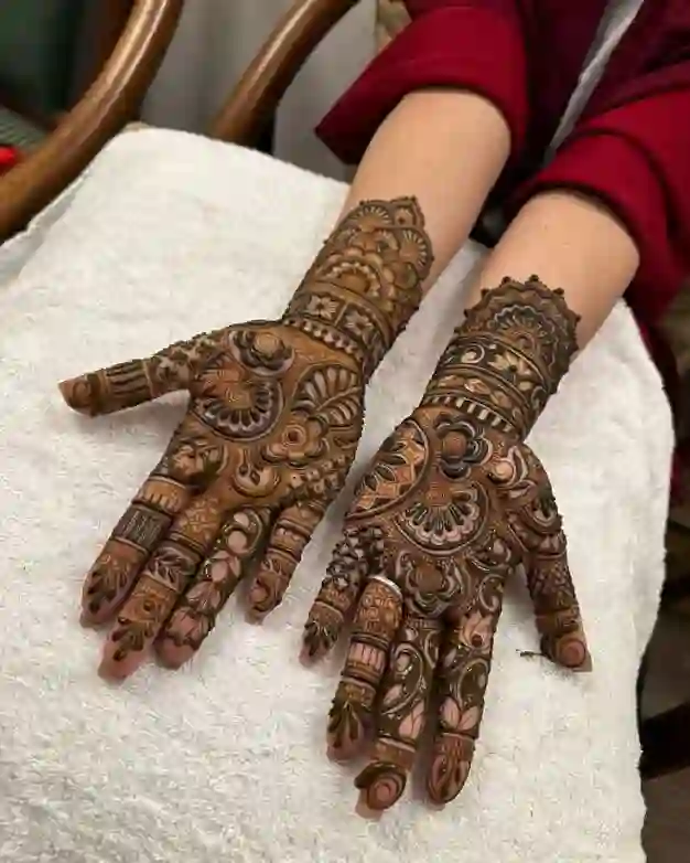 Punjabi Royal Front Hand Mehndi Design