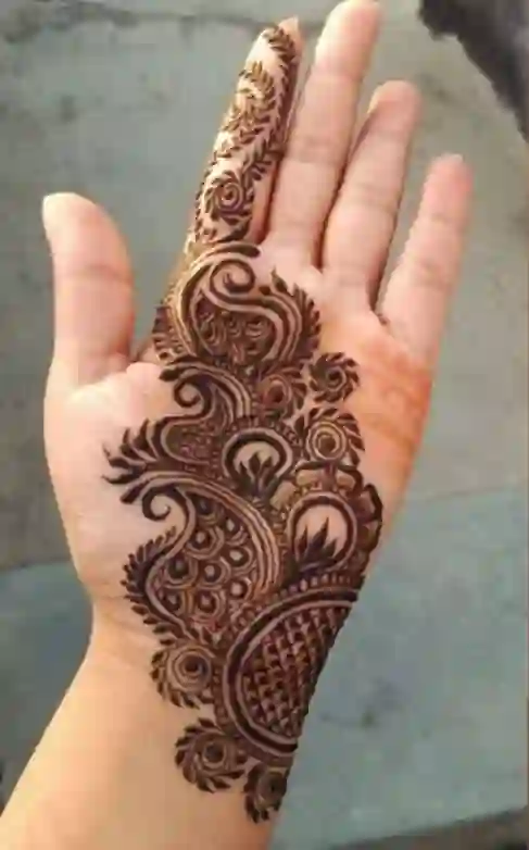 Simple Front Hand Mehndi Designs For Kids