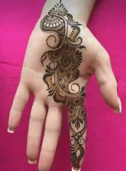 Simple Front Hand Mehndi Designs