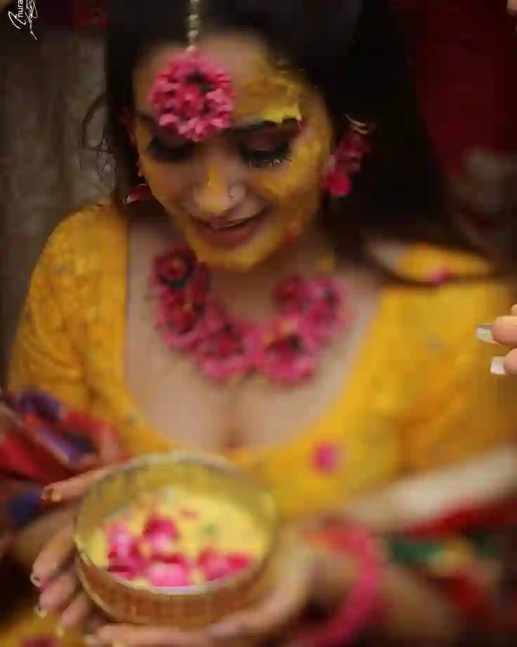 Indian Bride Haldi Poses