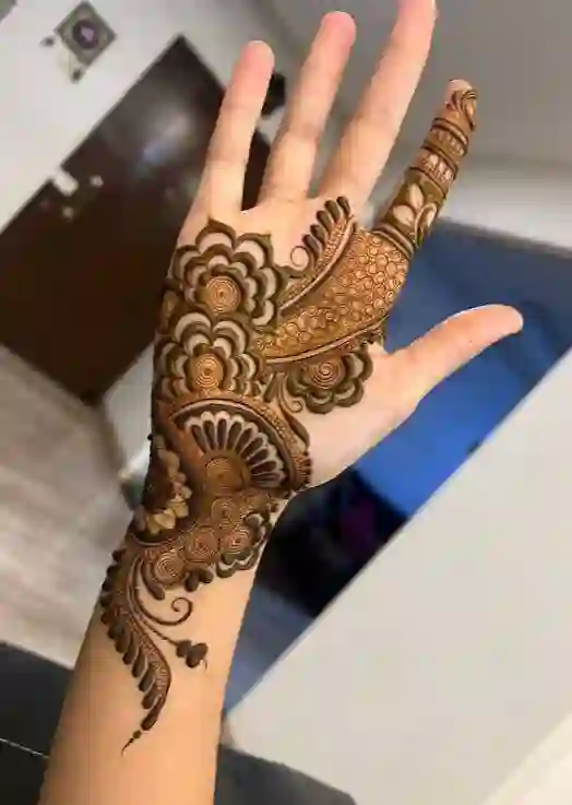 Stylish Front Hand Mehndi Designs Simple And Beautiful