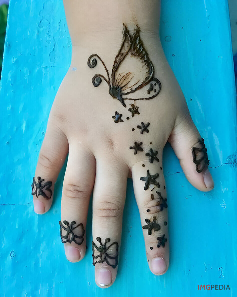 cute animal shapes mehandi design 3