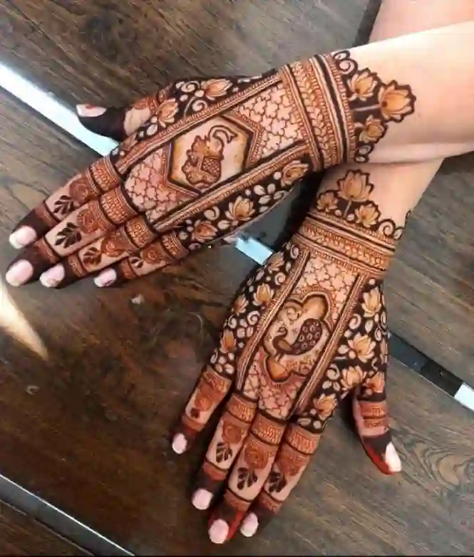 Back Hand Mehndi Design For Karwa Chauth