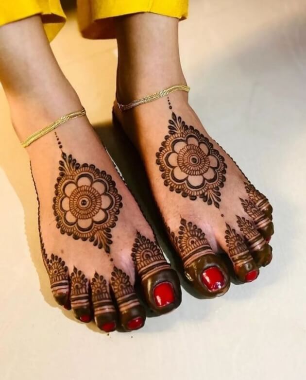 Foot Mehndi Design For Karwa Chauth Easy