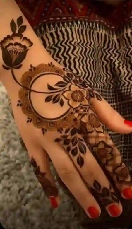 Easy Simple Back Hand Mehndi Design