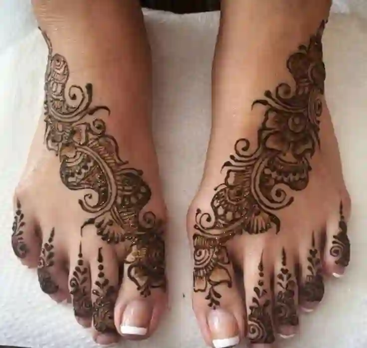 Simple Foot Mehndi Design Easy