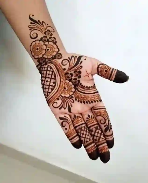 Modern Front Hand Mehndi Design