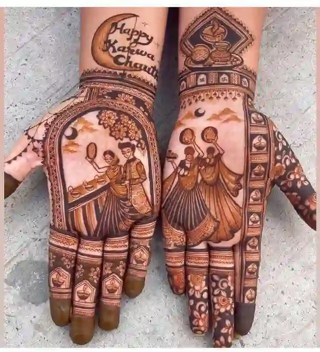 Karwa Chauth Mehndi Design